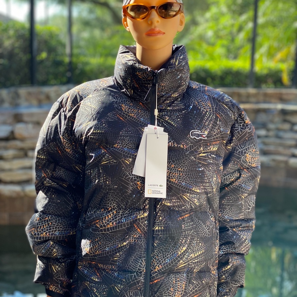 LACOSTE X NATIONAL‎ GEOGRAPHIC PRINT QUILTED JACKET